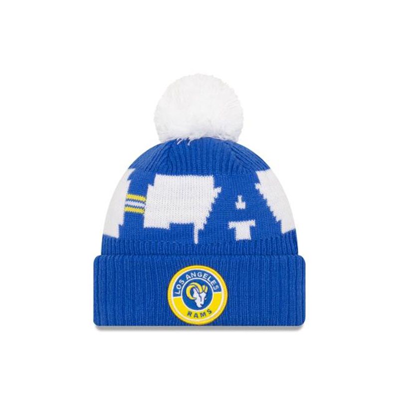 NFL Los Angeles Rams Cold Weather Sport Knit (KUR2657) - Blue New Era Beanies